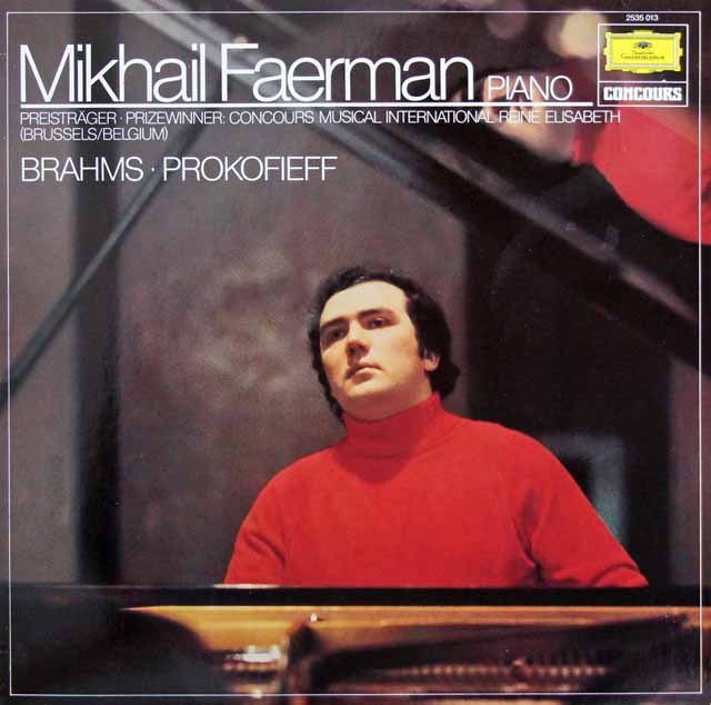フェールマンのブラームス、プロコフィエフ/ピアノ作品集　独DGG　3634　LP レコード