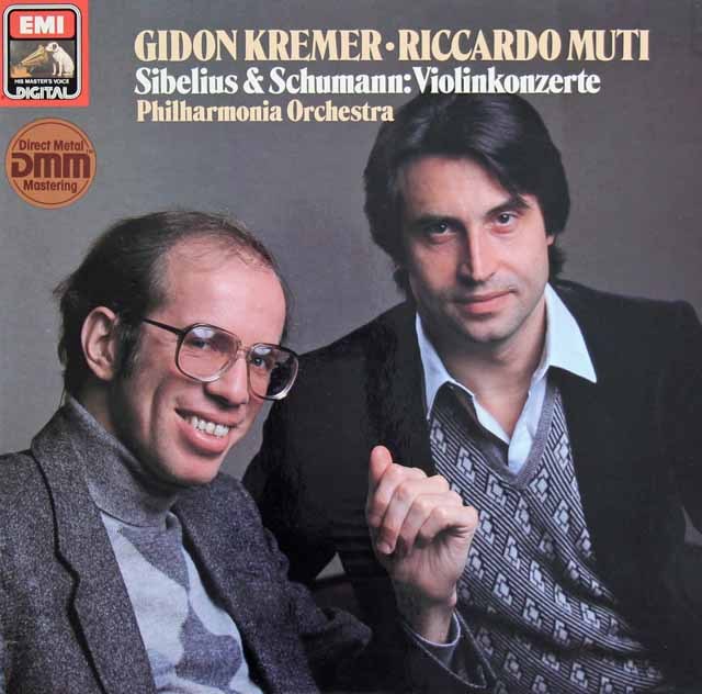 クレーメル、ムーティのシベリウス、シューマン/ヴァイオリン協奏曲　独EMI　3634　LP レコード