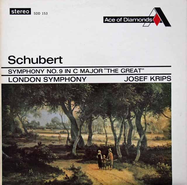 クリップスのシューベルト/交響曲第9番「グレート」　英DECCA（Ace of Diamonds）　3635　LP レコード