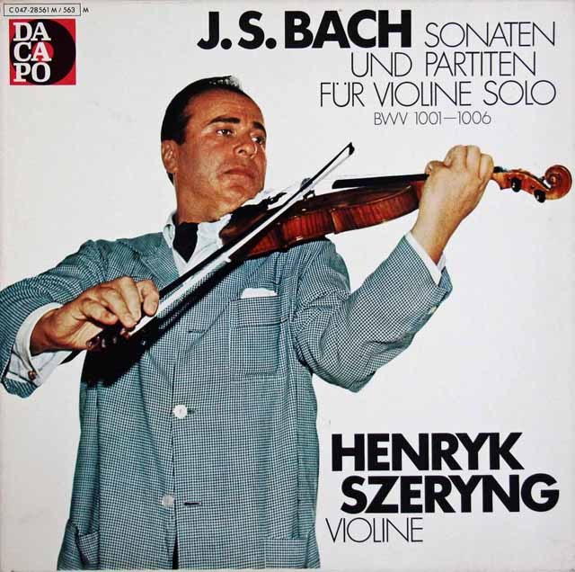 シェリングのバッハ/無伴奏ヴァイオリンソナタとパルティータ　独Dacapo　3635　LP レコード