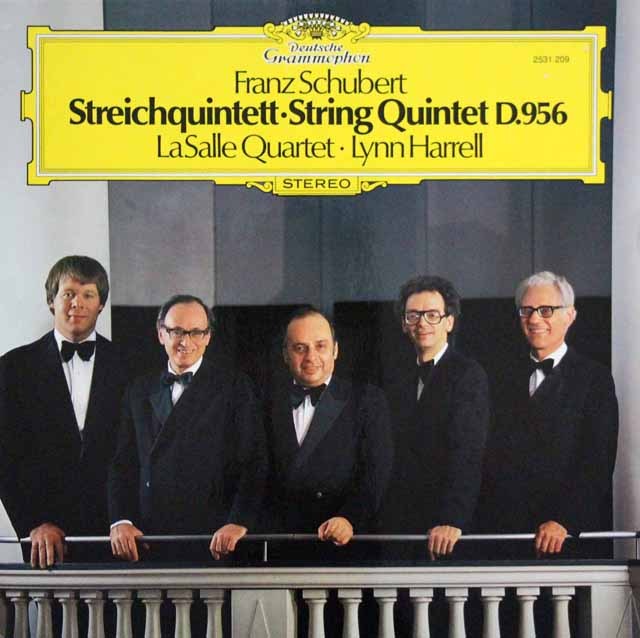 ラサール四重奏団、ハレルのシューベルト/弦楽五重奏曲　独DGG　3635　LP レコード