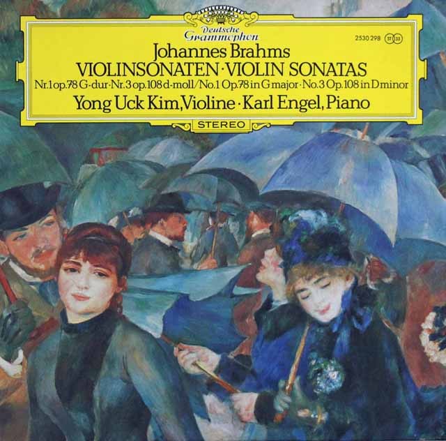 キムのブラームス/ヴァイオリンソナタ第1、3番　独DGG　3635　LP レコード