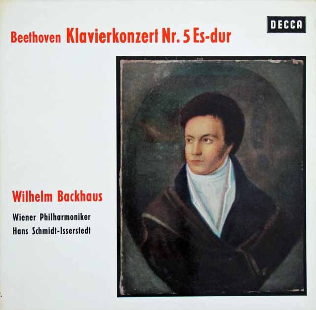 バックハウス、イッセルシュテットのベートーヴェン/ピアノ協奏曲第5番「皇帝」　独DECCA　2937　LP レコード