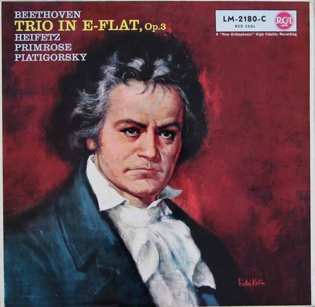 ハイフェッツらのベートーヴェン/弦楽三重奏曲第1番　独RCA　3636　LP レコード
