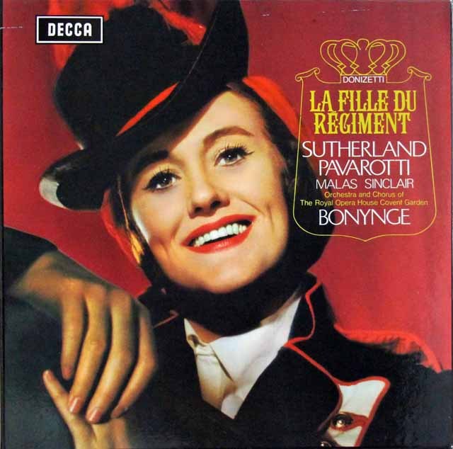 サザーランド&パヴァロッティのドニゼッティ/「連隊の娘」全曲　英DECCA　2937　LP レコード