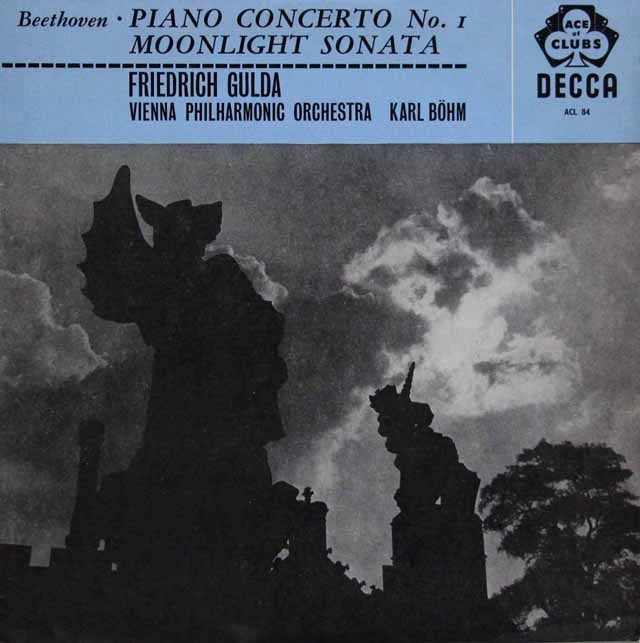 グルダ&ベームのベートーヴェン/ピアノ協奏曲第1番&「月光」ソナタ 　英DECCA　2938　LP レコード