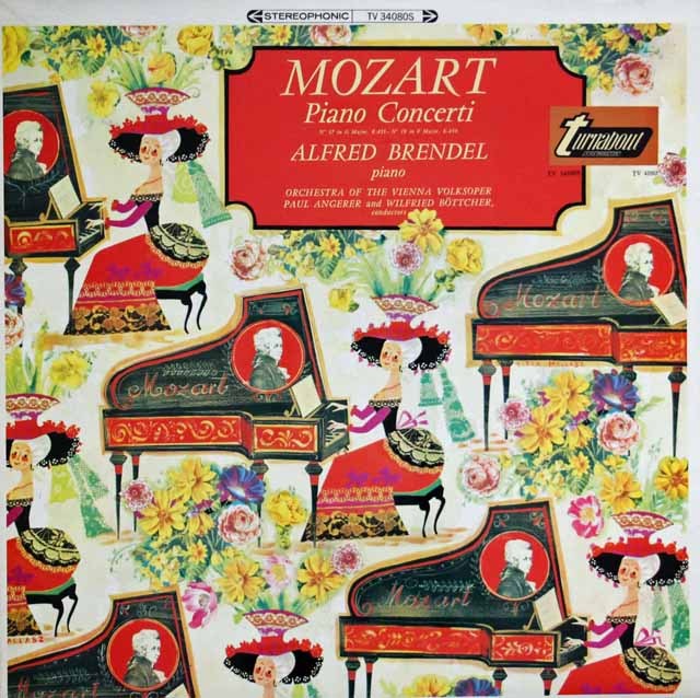 ブレンデルのモーツァルト/ピアノ協奏曲第17&19番 　英turnabout　2939　LP レコード