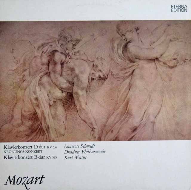 シュミット&マズアのモーツァルト/ピアノ協奏曲第26番「戴冠式」&27番　独ETERNA　2940　LP レコード