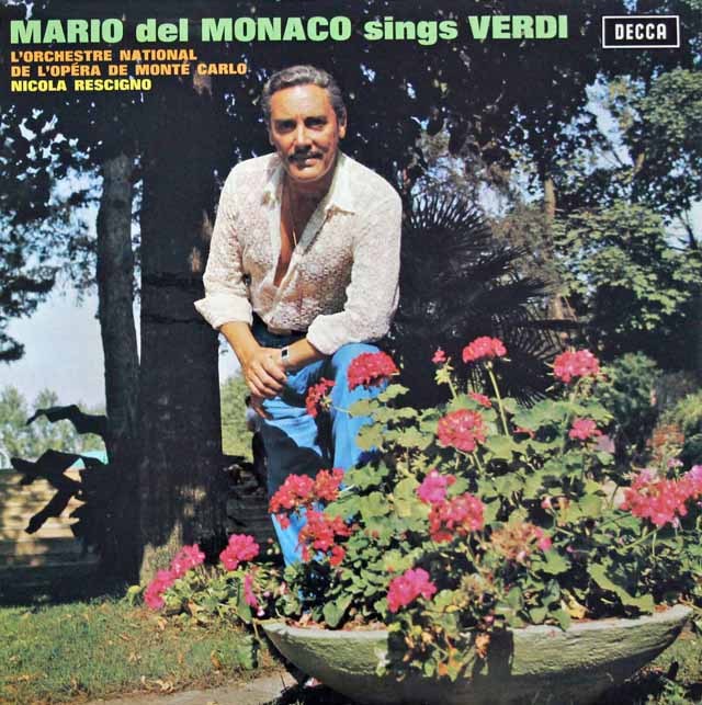 デル=モナコのヴェルディ/オペラ歌曲集　 英DECCA　2944　LP レコード