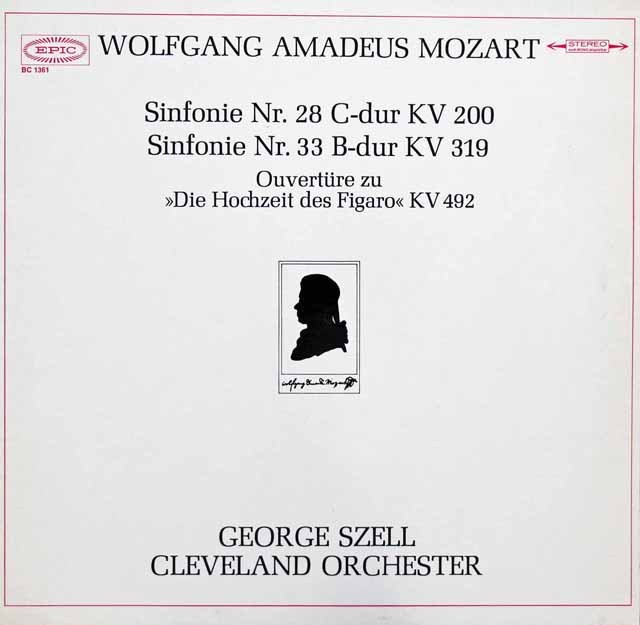 セルのモーツァルト/交響曲第28、33番ほか　独EPIC　3638　LP レコード