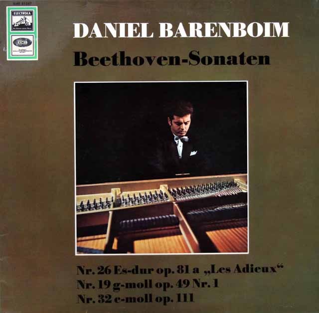 【独最初期盤】　バレンボイムのベートーヴェン/ピアノソナタ第26番「告別」ほか　独EMI　3638　LP レコード