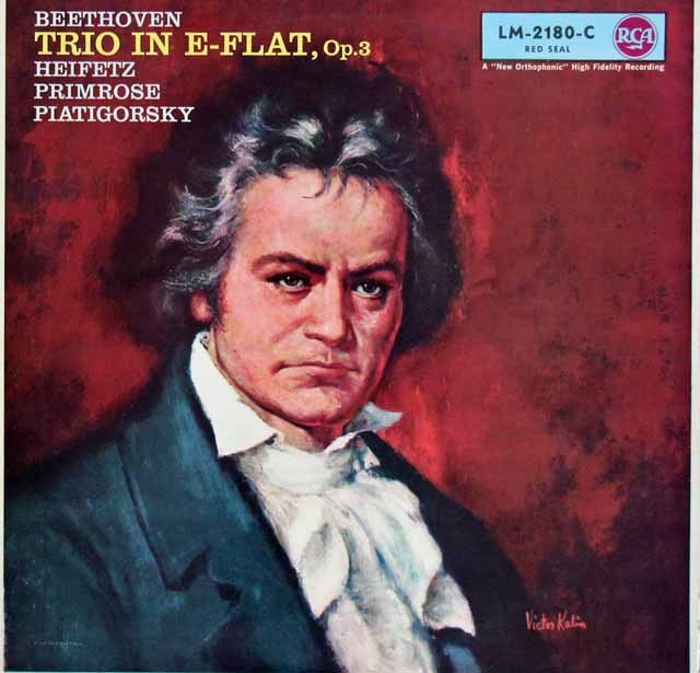 ハイフェッツらのベートーヴェン/弦楽三重奏曲第1番　独RCA　3639　LP レコード