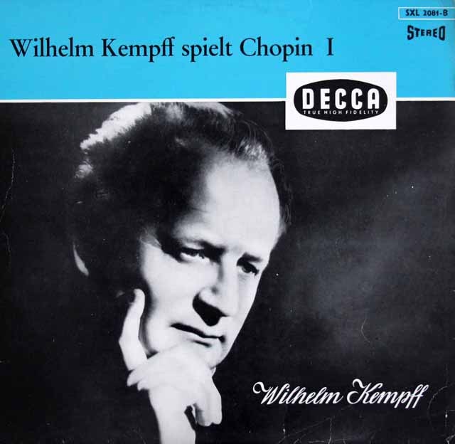 【独最初期盤】ケンプのショパン vol.1 　 独DECCA　2950　LP レコード