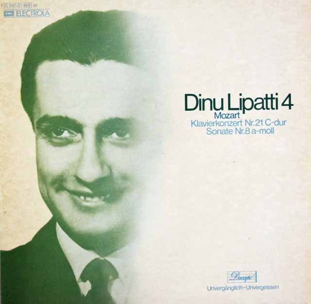 リパッティ&カラヤンのモーツァルト/ピアノ協奏曲第21番ほか   　 独EMI　2950　LP レコード