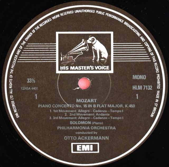 LP レコード ソロモンのモーツァルト/ピアノ協奏曲第23、24番ほか 英