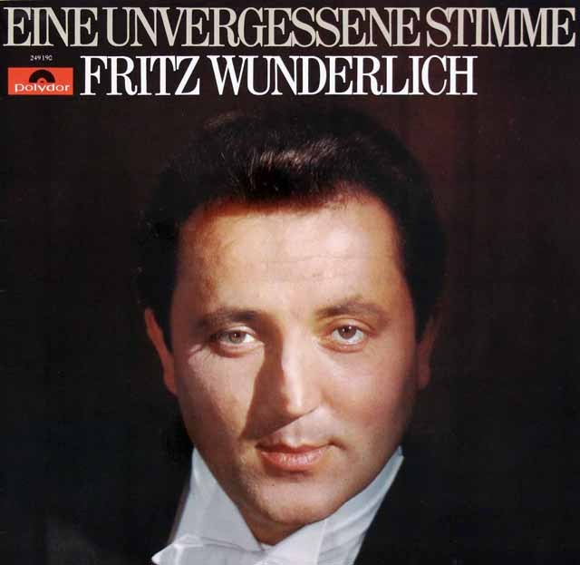 ヴンダーリヒ追悼/名演集　独Polydor　3394　LP レコード