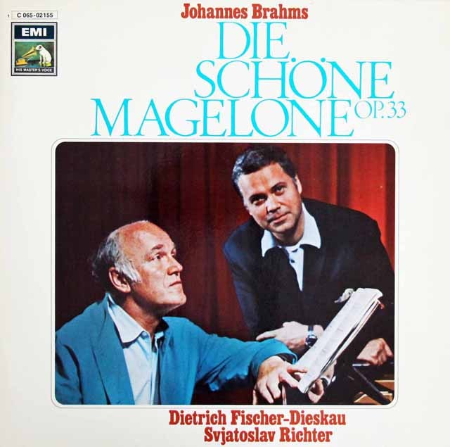 F=ディースカウ&リヒテルのブラームス/歌曲集「マゲローネのロマンス」　独EMI　3640　LP レコード