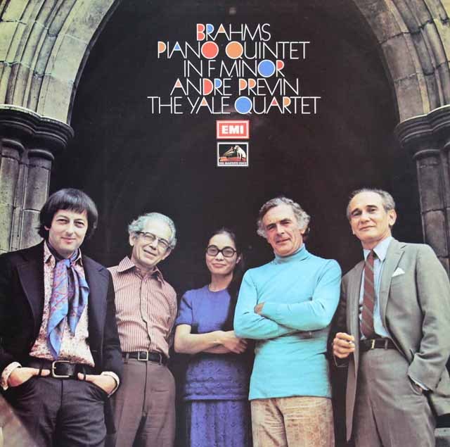 プレヴィン、イェール四重奏団のブラームス/ピアノ五重奏曲　英EMI　3713　LP レコード