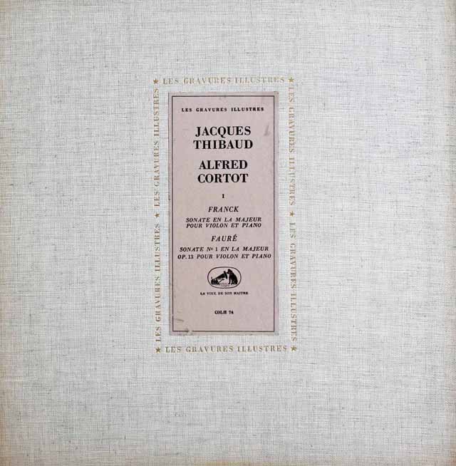 ティボー&コルトーのフランク/ソナタ集ほか　仏EMI(VSM)　3012　LP レコード