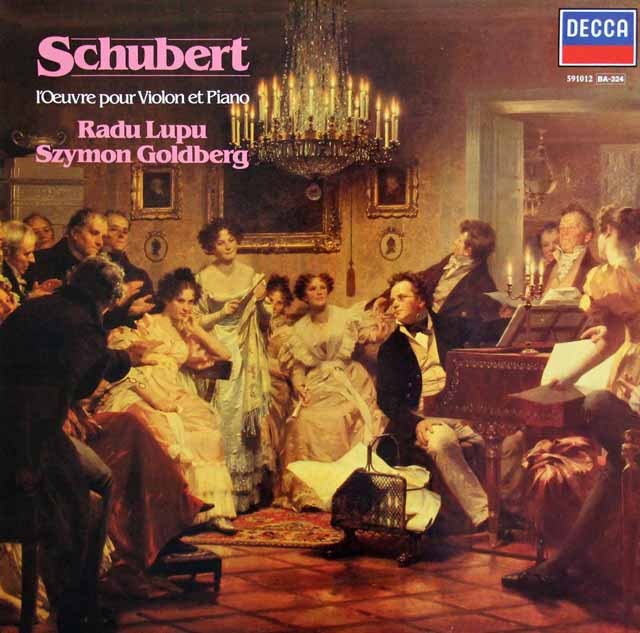 ルプー&ゴールドベルクのシューベルト/ヴァイオリンとピアノのための作品集　仏DECCA　3013　LP レコード