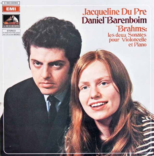 デュ・プレ、バレンボイムのブラームス/チェロソナタ第1、2番　仏EMI（VSM）　3013　LP レコード