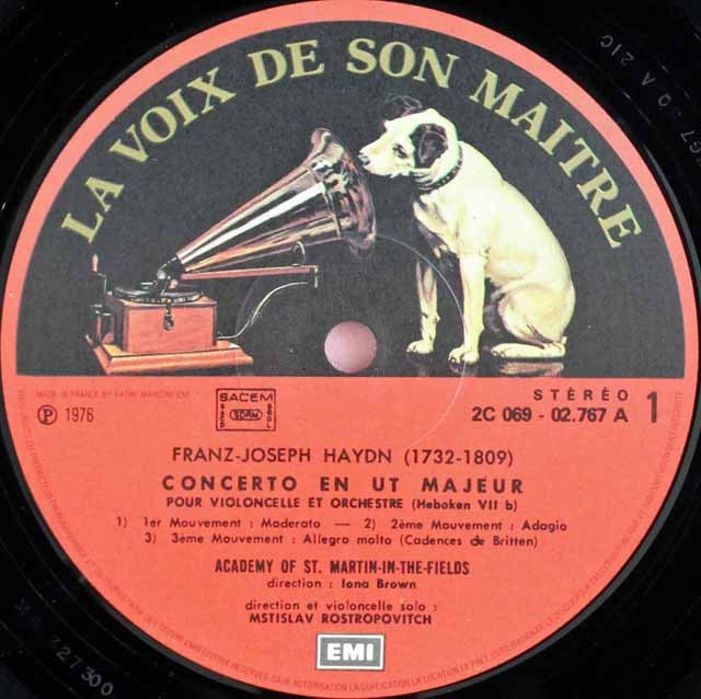 LP レコード マイナルディのボッケリーニ/チェロ協奏曲ほか