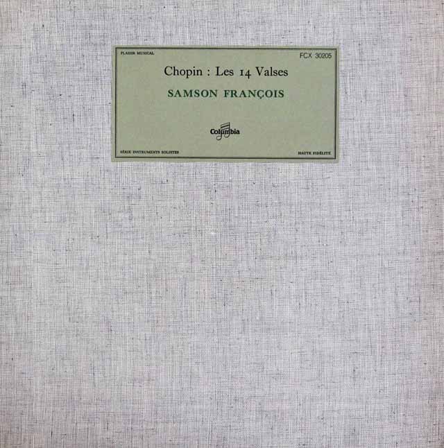 フランソワのショパン/ワルツ集　仏Columbia　3016　LP レコード