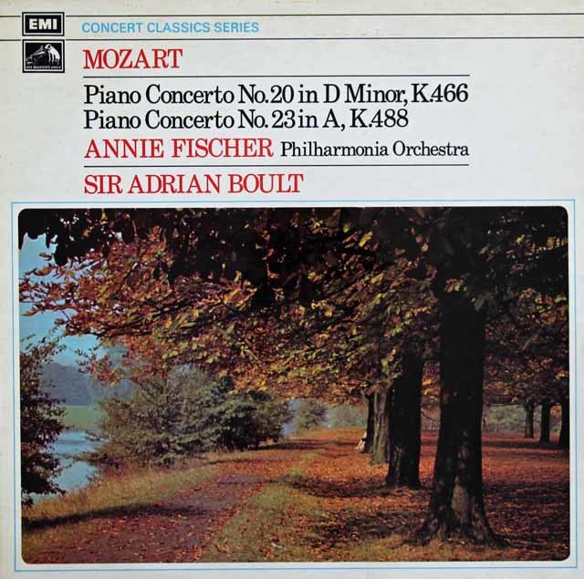 A.フィッシャー&ボールトのモーツァルト/ピアノ協奏曲第20&23番  　英EMI　3024　LP レコード