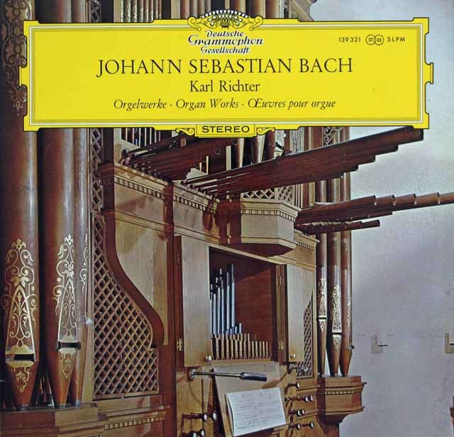 リヒターのバッハ/オルガン・リサイタル　独DGG　3717　LP レコード