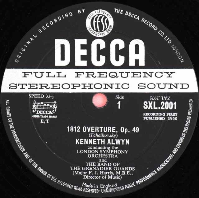 LP レコード オリジナル盤 アルウィンのチャイコフスキー/「1812年