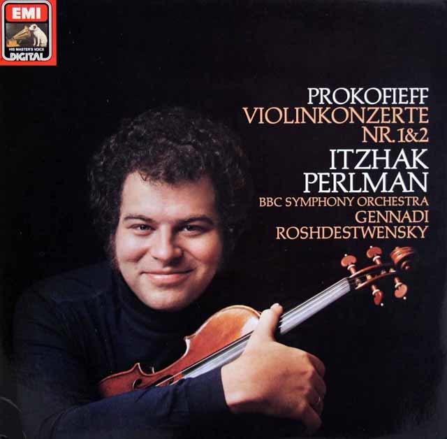 パールマンのプロコフィエフ/ヴァイオリン協奏曲集　独EMI　3719　LP レコード