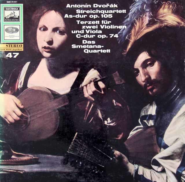 スメタナ四重奏団のドヴォルザーク/弦楽四重奏曲第14番ほか　独EMI　3731　LP レコード