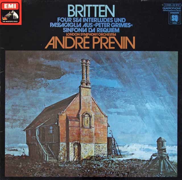 【独最初期盤】　プレヴィンのブリテン/「ピーター・グライムズ」から「四つの間奏曲」ほか　独EMI　3732　LP レコード