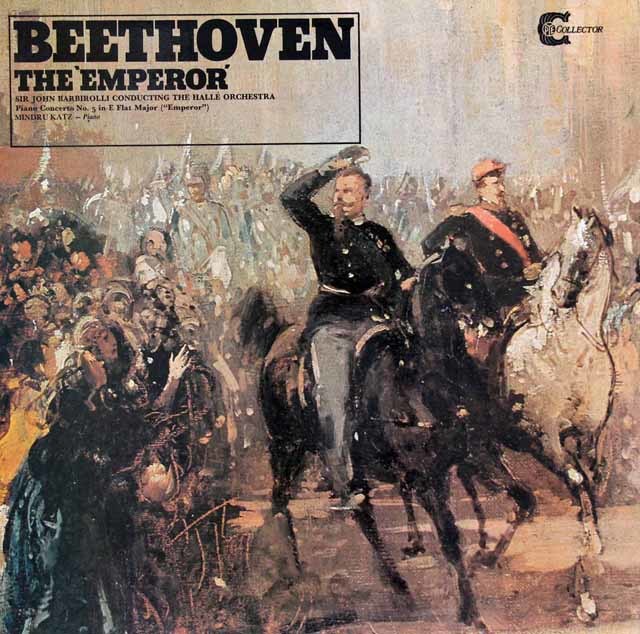 カッツ、バルビローリのベートーヴェン/ピアノ協奏曲第5番「皇帝」　英PYE　3733　LP レコード