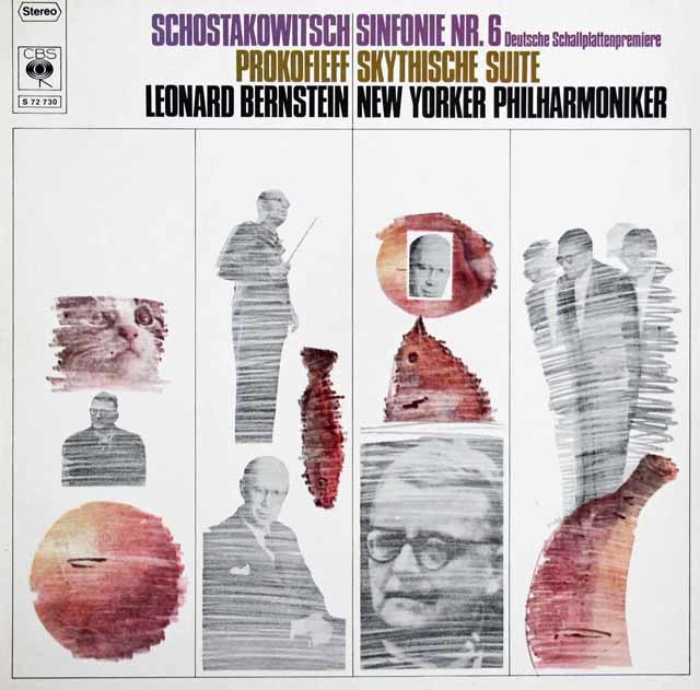 バーンスタインのショスタコーヴィチ/交響曲第6番　独CBS　3733　LP レコード