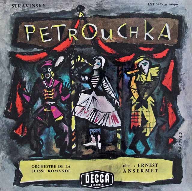 アンセルメのストラヴィンスキー/バレエ「ペトルーシュカ」　仏DECCA　3038　LP レコード