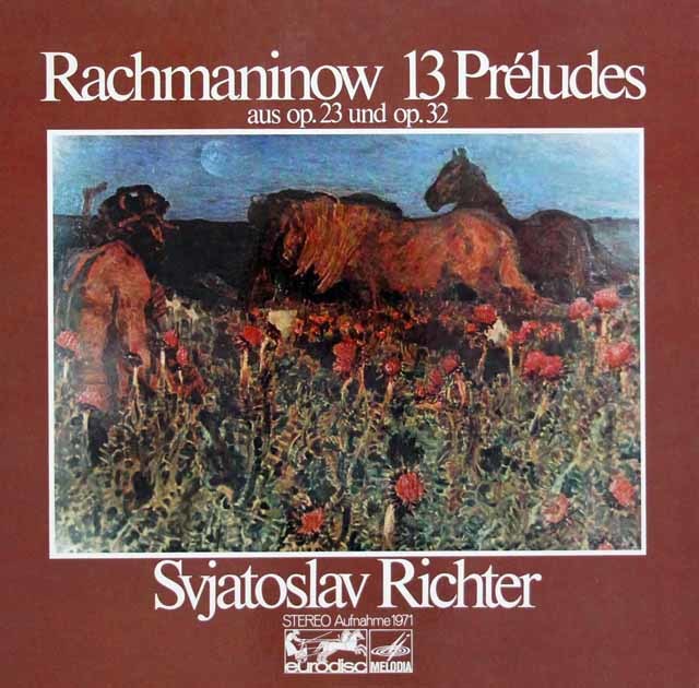 リヒテルのラフマニノフ/前奏曲集　独eurodisc　3896　LP レコード