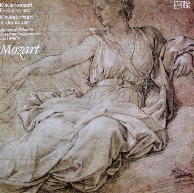 シュミット、マズアのモーツァルト/ピアノ協奏曲第22、23番　独ETERNA　3418　LP レコード