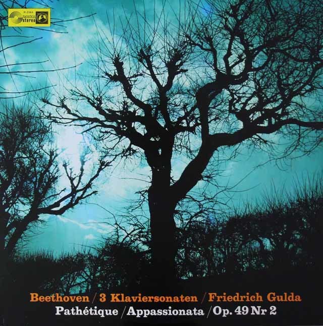 グルダのベートーヴェン/ピアノソナタ「悲愴」「熱情」ほか　独Concert Hall　3419　LP レコード