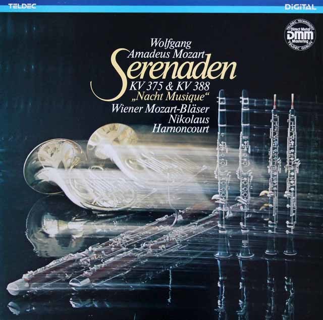 アーノンクールのモーツァルト/セレナーデ第11、12番　独TELDEC　3420　LP レコード