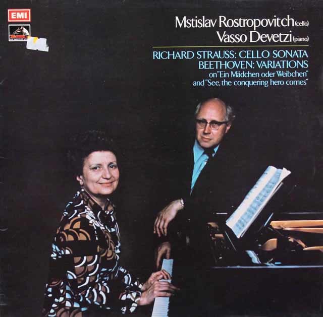 LP レコード ロストロポーヴィチ&デヴェツィのR.シュトラウス/チェロ・ソナタほか 蘭EMI 342244