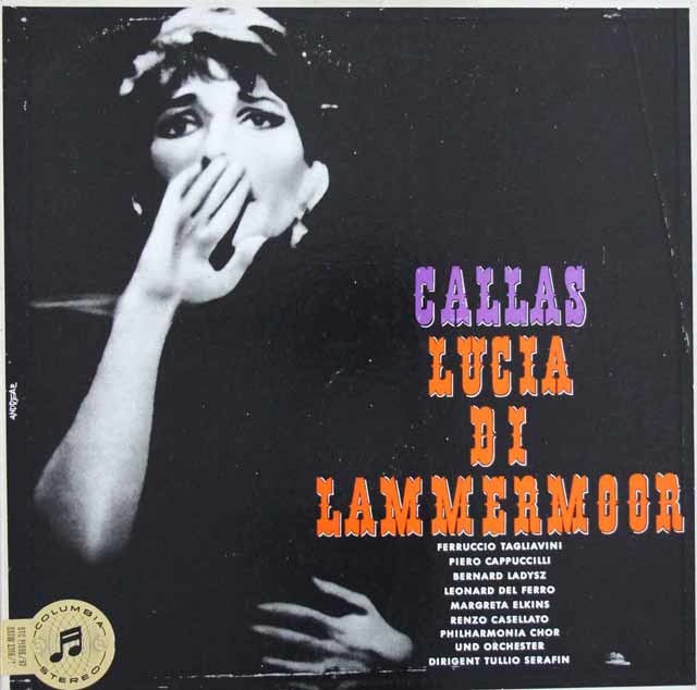 【独最初期盤】　カラスのドニゼッティ/「ランメルモールのルチア」全曲　独Columbia　3102　LP レコード