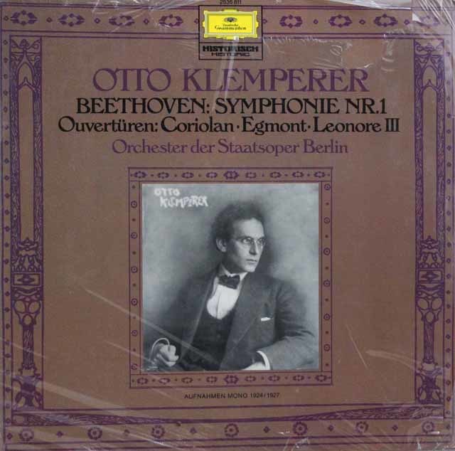 【未開封】　クレンペラーのベートーヴェン/交響曲第1番ほか　独DGG　3737　LP レコード