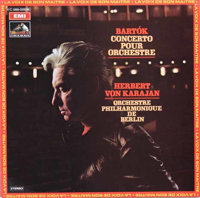 カラヤンのバルトーク/管弦楽のための協奏曲　仏EMI　3737　LP レコード