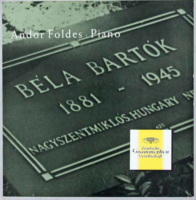 フォルデスのバルトーク/ピアノ作品集　独DGG　3103　LP レコード