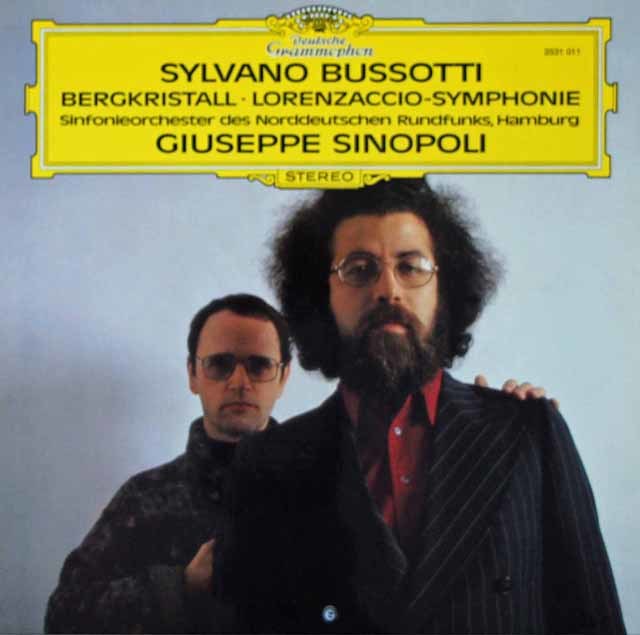 シノーポリのブソッティ/ベルククリスタル、ロレンザッチオ交響曲　独DGG　3739　LP レコード