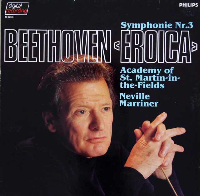 マリナーのベートーヴェン/交響曲第3番「英雄」　独PHILIPS　3739　LP レコード