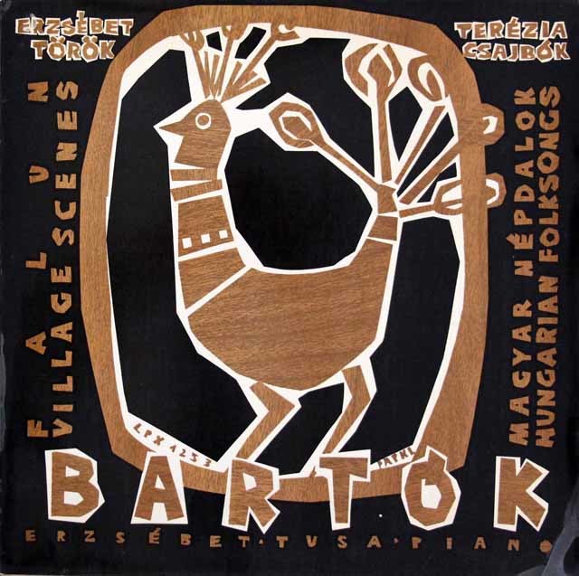 テレク、トゥシャらのバルトーク/ハンガリー民謡集　ハンガリーQualiton　3739　LP レコード
