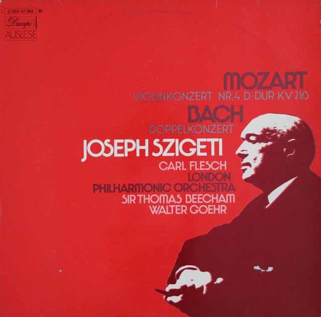 シゲティ＆ビーチャムのモーツァルト/ヴァイオリン協奏曲第4番ほか　独Dacapo　3739　LP レコード