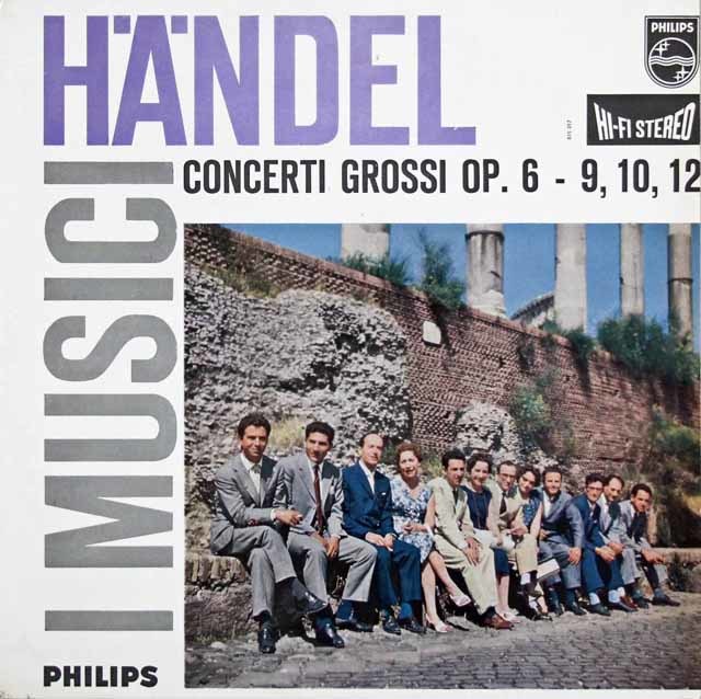 イ・ムジチ合奏団のヘンデル/合奏協奏曲第9、10、12番　蘭PHILIPS　3737　LP レコード